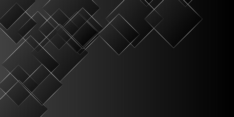 Modern black and silver geometry background