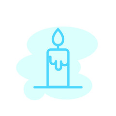 Candle icon. Vector design for religion, birthday, celebration