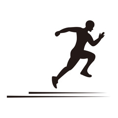 Fototapeta na wymiar boy running icon vector illustration sign