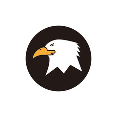 Eagle head icon vector illustration sign on black background