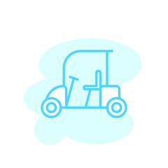Golf cart icon illustration design. Vector illustration can be used for topics like golfing, golf, leisure