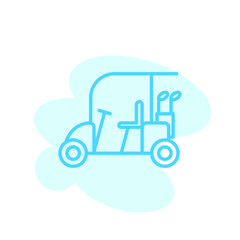 Golf cart icon illustration design. Vector illustration can be used for topics like golfing, golf, leisure