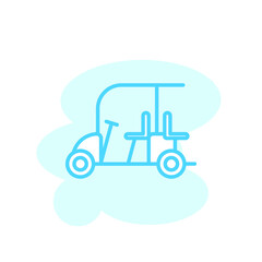Golf cart icon illustration design. Vector illustration can be used for topics like golfing, golf, leisure