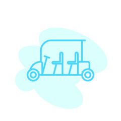 Golf cart icon illustration design. Vector illustration can be used for topics like golfing, golf, leisure