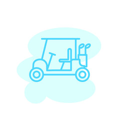 Golf cart icon illustration design. Vector illustration can be used for topics like golfing, golf, leisure