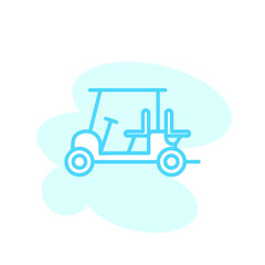 Golf cart icon illustration design. Vector illustration can be used for topics like golfing, golf, leisure