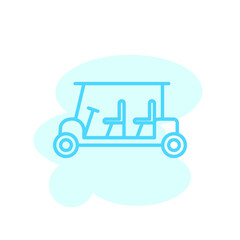 Golf cart icon illustration design. Vector illustration can be used for topics like golfing, golf, leisure