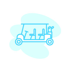 Golf cart icon illustration design. Vector illustration can be used for topics like golfing, golf, leisure