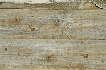 texture of old, shabby wood for background.
large gray planks are placed horizontally.