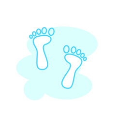 Illustration Vector graphic of footprint icon template