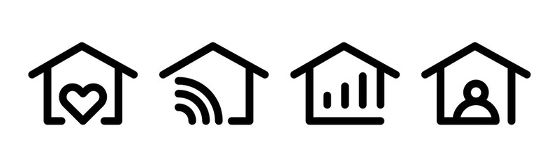 Vector graphic of home icon collection