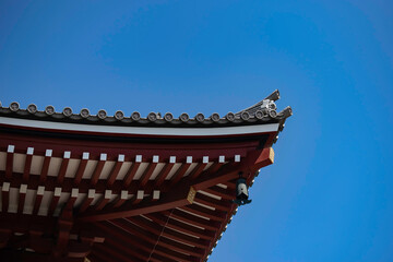 Fototapeta na wymiar Buddhist temple roof