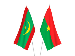 Burkina Faso and Islamic Republic of Mauritania flags