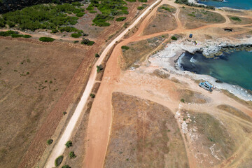 Costa Merlata, Ostuni photographed with drone from above. It offers one of the most beautiful...