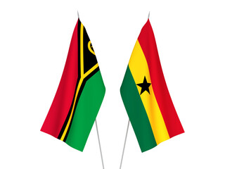 Ghana and Republic of Vanuatu flags