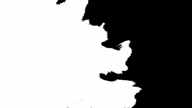 Ink drop on white black background footage, Ink footage