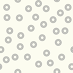 Simple rings pattern. Seamless vector rings and white background.