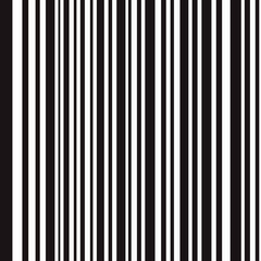 Vertical black and white stripes. Vector simple lines.