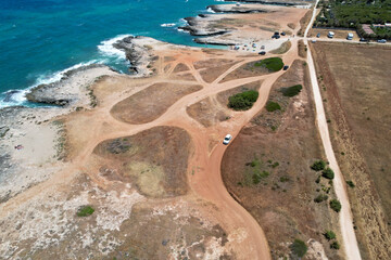 Costa Merlata, Ostuni photographed with drone from above. It offers one of the most beautiful...