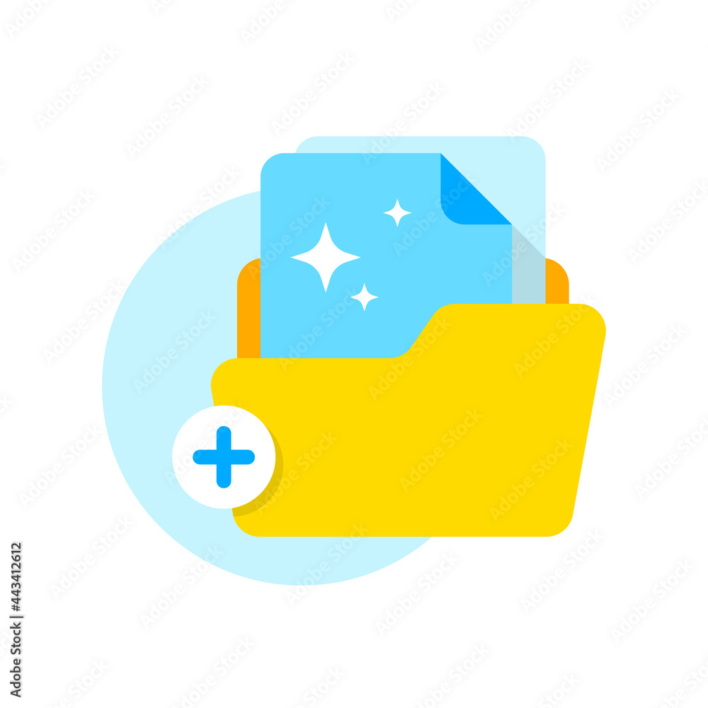 Poster add new file concept illustration flat design vector eps10. modern graphic element for landing page,