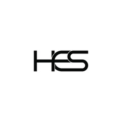 hes letter original monogram logo design