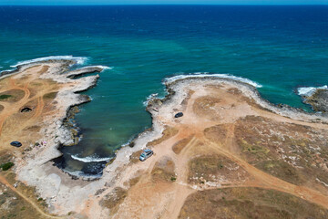 Costa Merlata, Ostuni photographed with drone from above. It offers one of the most beautiful...
