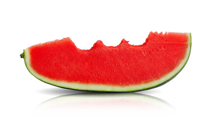 Watermelon slices isolate on white background with clipping path.
