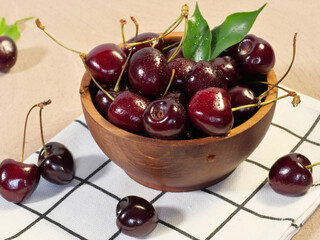 cherries in a bowl