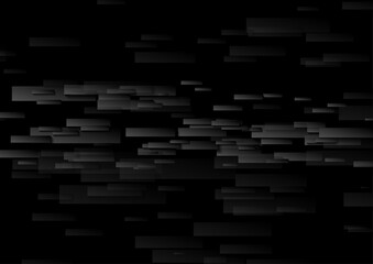 Abstract black hi-tech geometric shapes background. Dark futuristic vector design