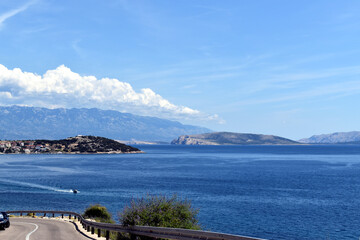Obraz premium A view of the Kvarner sea blue!