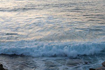 waves on sea or ocean water beach, summer