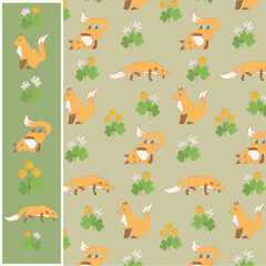 pattern nice fox_fox with cloudberry