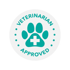 Vet approved round vector icon badge logo