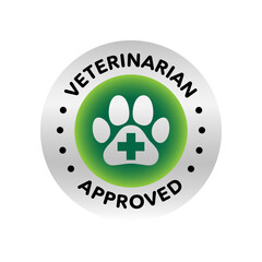 Vet approved round vector icon badge logo