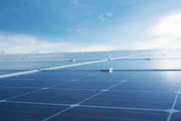 solar panel on sky background, solar plant