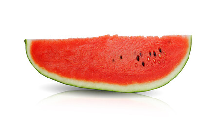 Watermelon slices isolate on white background with clipping path.
