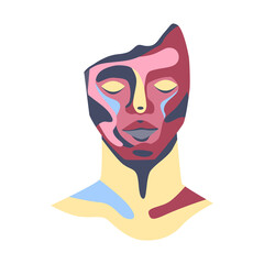 Abstract portrait. Modern Art. Vector illustration.