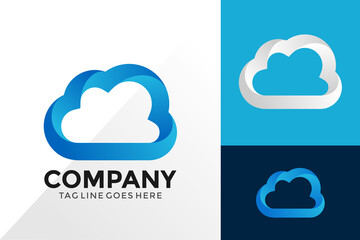 Cloud Business Logo Design, Brand Identity Logos Designs Vector Illustration Template