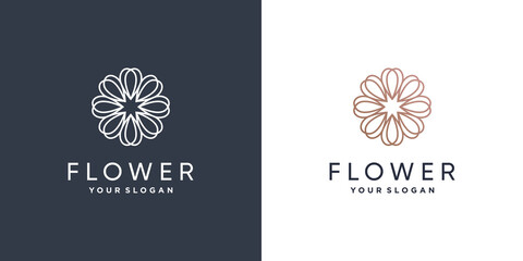 Flower logo with creative idea Premium Vector part 2