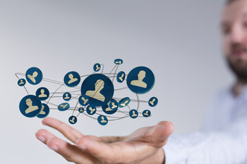 videoconference group of people talking in social network