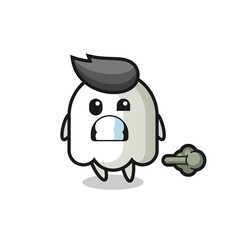 the illustration of the ghost cartoon doing fart
