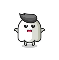 ghost mascot character saying I do not know