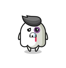 injured ghost character with a bruised face