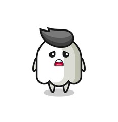 disappointed expression of the ghost cartoon