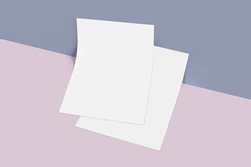 전단 3D 목업 전단 디자인 포트폴리오 템플릿 광고지