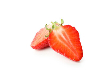 Fresh tasty strawberry isolated on white background