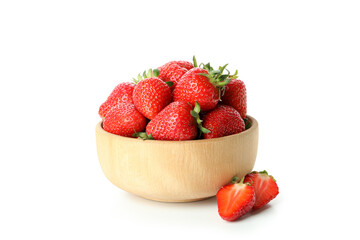 Fresh tasty strawberry isolated on white background