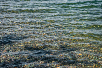 little waves on the beach