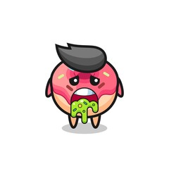 the cute doughnut character with puke