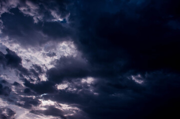 The clouds were forming, creating a terrifying storm.
